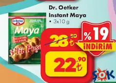 DR. OETKER INSTANT MAYA 3X10 G fiyat ve kampanya bilgisi